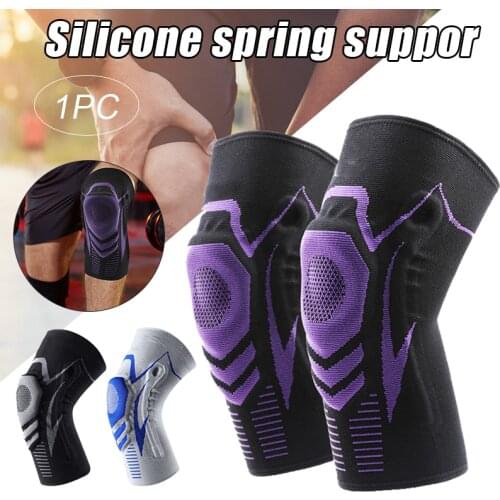 1PCS Fitness Knee Support Braces for Running Cycling Elastic Nylon Sport Compression Knee Pad Sleeve for Basketball SAL9
