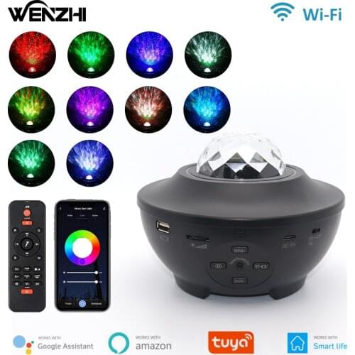 Wifi Galaxy Projector Lamp Starry Sky Star Galaxia Night Light Fancy Room Decoration Holiday Tuya Smart Life Alexa Google Home