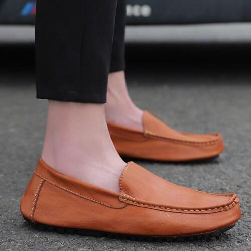 Zapatos Casuales Men Casual Shoes Leather For Man Zapatos Hombre Cuero Fashion Breathable Flat Mens Causal Sapato Masculino