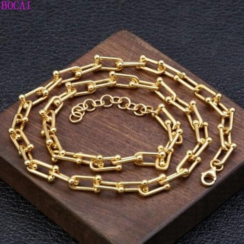 S925 Sterling Silver Mens And Womens Necklace Retro Thick Chain Personalized Popular Necklace 2020 New Fashion Thai Silver