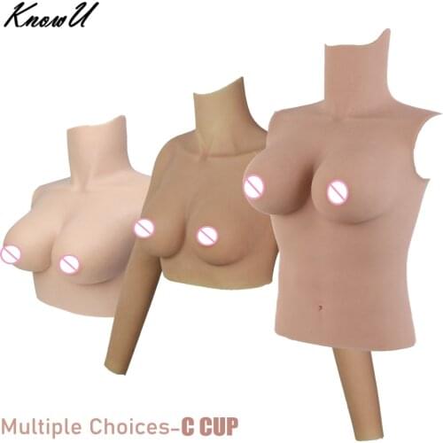 KnowU Shemale Breast Forms Transgender C Cup Drag Queen Fake Boobs Crossdress Transgénero Трансгендер transgenres Cosplay