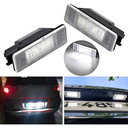 Canbus License Plate Light For Citroen C2 C3 C4 C5 C6 C8 For Peugeot 106 1007 207 307 406 407 607 806 807 License Number Lamp