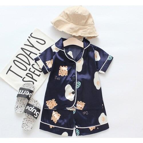 Toddler Kids Baby Boys Girl Cartoon Pajamas Sleepwear T shirt Shorts Clothes Set girls clothes vetement enfant fille clothing