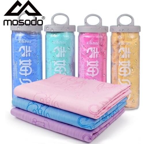 Mosodo Super Absorbing Towel Soft Deerskin Water Drying Pets Bath Towel for Dogs Cats Car Washing Towel Dog Cleaning Dry Towel