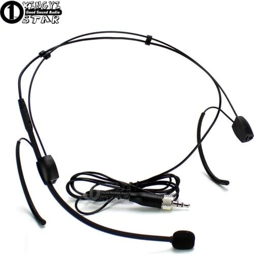 Professional 3.5mm Jack Stereo Screw Lock Dual Earhook Headset Microphone System For Wireless Beltpack Transmitter EW572 EW312