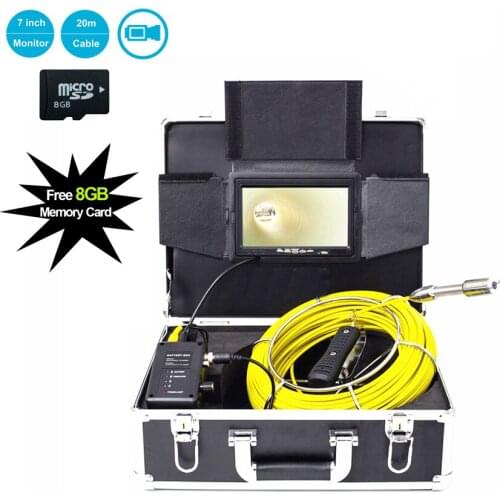 23mm Lens Industrial Endoscope 7 Inch Monitor 20M Cable Industrial Pipe Sewer Inspection Video Camera Used For Pipe Inspection