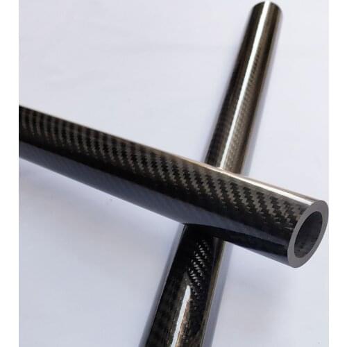 ROOKIE MODEL 1pcs 1000mm Length 3k Full Carbon Fiber Tube OD 22x19mm for RC Underwater Drones, Fishing Rods, Kites and Bicycles