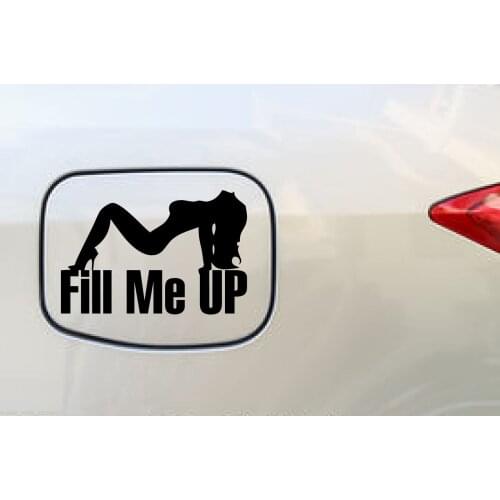 Sexy Stickers Funny Offroad window petrol car Laptop Sticker FILL ME UP decal 11x8.5cm