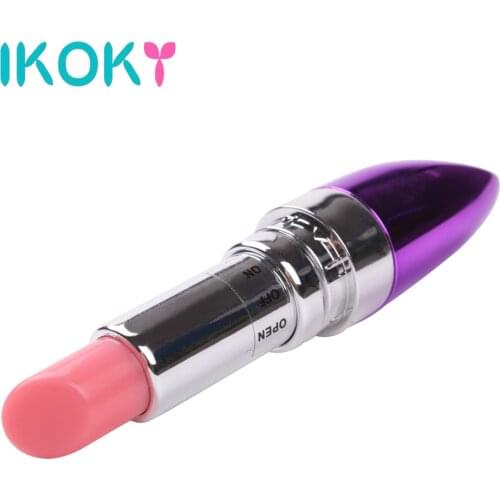 IKOKY Powerful Dildo realistic Bullet vibrator Mini Toys for woman Comforters Lipstick sex toy Clitoris stimulator Adult product