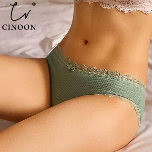 CINOON Cotton Panties Women Comfortable Underwears Sexy Low-Rise Underpants Female Lingerie Big Size Ladies Briefs Dropshipping
