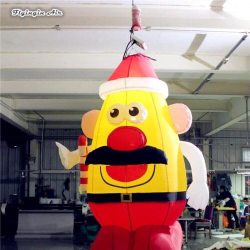 2m Height Hanging Inflatable Santa Claus for Christmas Decoration