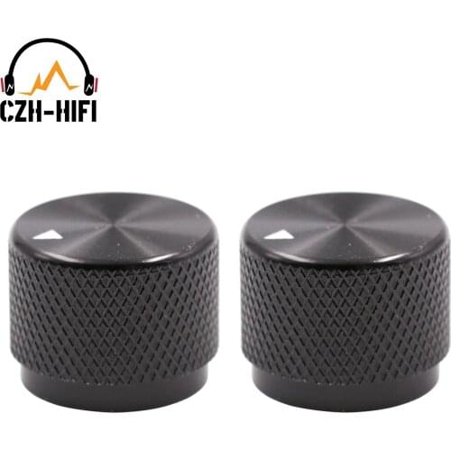 2pcs Audio Volume Control Knob 20x15.5mm CNC Machined Solid Aluminum Potentiometer Knob for Amplifier Preamp DAC CD Turntable