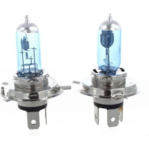 2 x H4 SUPER WHITE HEADLIGHT Bulbs Bulb Car Head Light