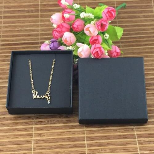 20pcs Black Jewelry display Boxes with Paper Bottom bracket Necklace Boxes&Earring Box Jewelry and Accessory Packaging Box