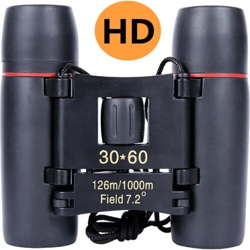 30x60 HD Powerful Binoculars 2000M Long Range Folding Mini Telescope BAK4 FMC Optics For Hunting Sports Outdoor Camping Travel