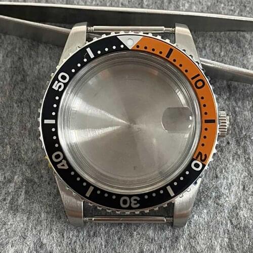 40mm Case 316 Stainless Steel Watch Shell Acrylic Mirror Case for NH35 Movement Accessories