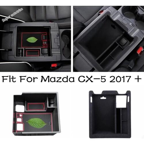 Car Styling Storage Box Container Holder Tray Organizer Plastic Auto Interior Accessories Fit For Mazda CX-5 2017 - 2021