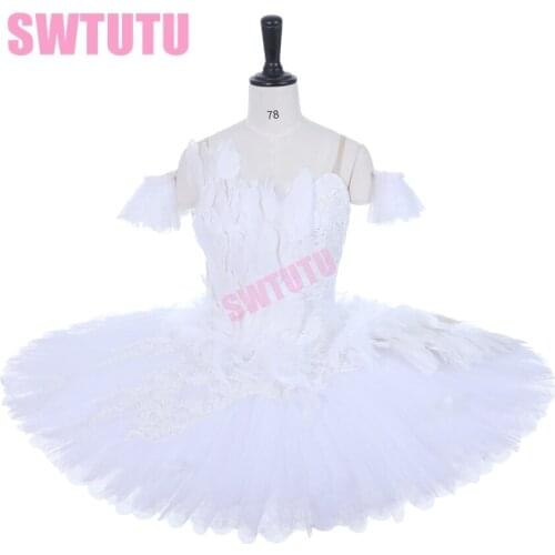 White Feather Professional Tutus Odette Classical Ballet Tutu Custom Made Women White Swan Lake Professional Ballet TutusLT0019