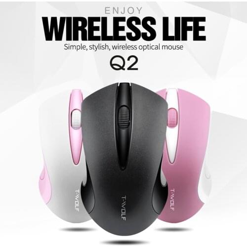 Q2 Wireless Silent Mouse 1200dpi USB Rechargeable 2.4G Wireless Computer PC Laptop Mouse for Home Office School