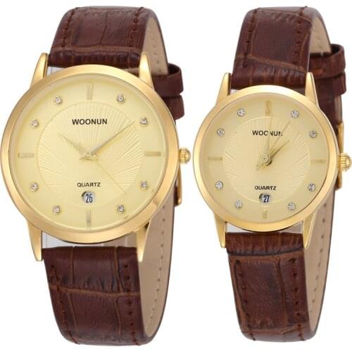 Luxury Brand Couple Watches For Lovers Leather Strap Quartz Wristwatch Casual Wristwatches couple watch reloj hombre reloj mujer