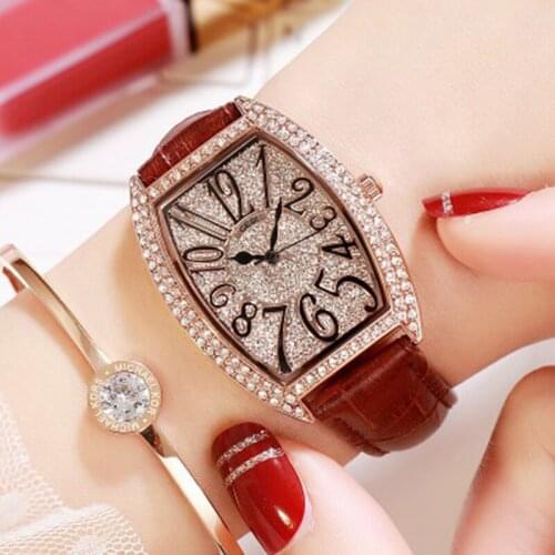 Royal Diamond Retro Female Watch GEDI Fashion Unique Square Design Watch Top Brand Luxury Rhinestone Quartz Women Wristwatch