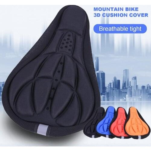 Bike Seat Cushion Cover 3D Reflective Silicone Protective Bicycle Saddle Cover for Road Mountain Bicycle Cycling Sports Travel