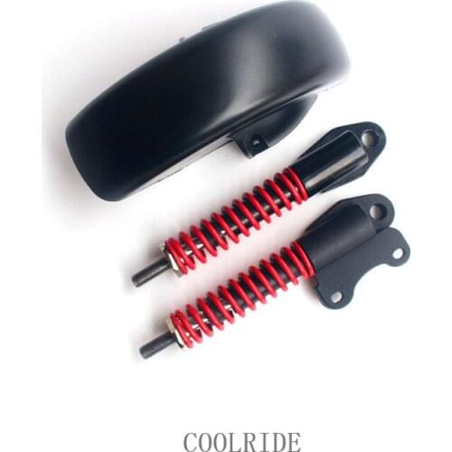 Coolride Adjustable shock absorbers bike suspension oil spring electric scooter folding skateboard with durable fender