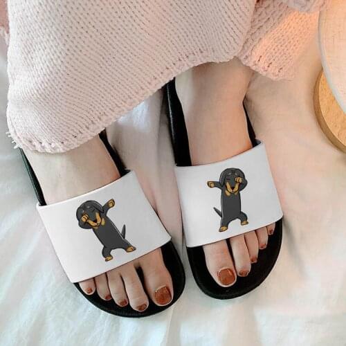 Home Slippers Ladies Summer Cartoon Slippers Woman Casual Slippers Soft Flip Flops Dog Print Slippers Zapatillas Mujer