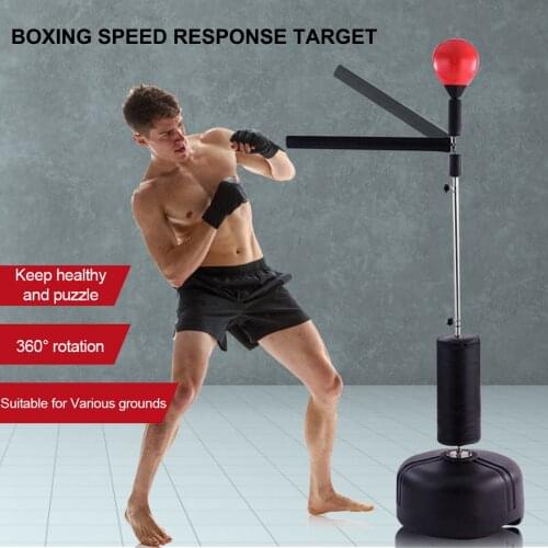 Stand Punching Bag Boxing Speed Response Target With 360 Reflex Bar Adjustable Training Boxing Ball Home Gym Fitness Boxing