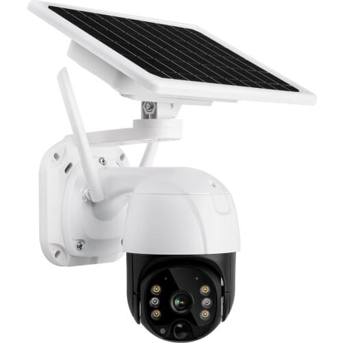 4G Sim Card WiFi IP PTZ Camera 8W Solar Panel Rechargeable Battery Motion Detection PIR Alarm Starlight Home P2P Security Camera