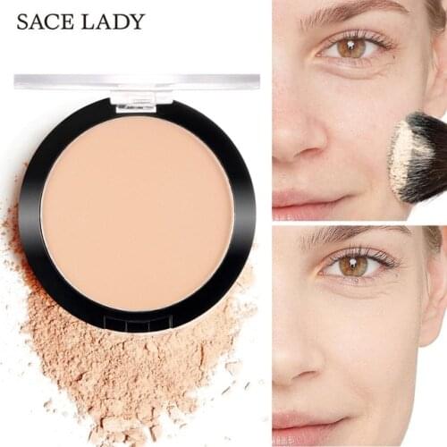 Matt Pressed Face Powder Foundation Lightweight Natural Lasting Oil-control Compact Cosmetic Loose Powder Makeup TSLM1
