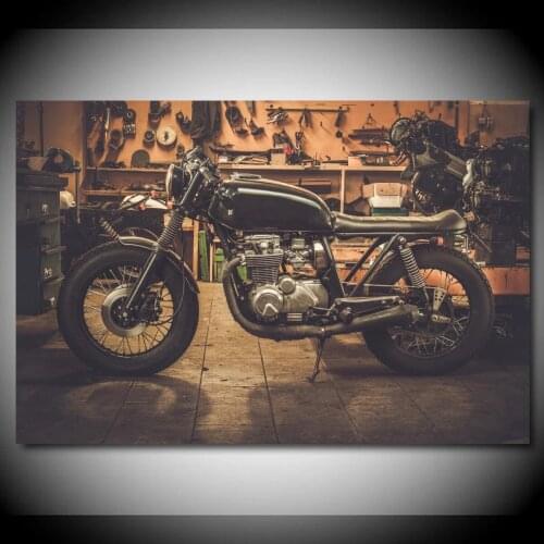 Modular Hd Prints Pictures Paintings Home Decoration Canvas Retro Motorcycle Poster Wall Artwork For Living Room No Framework