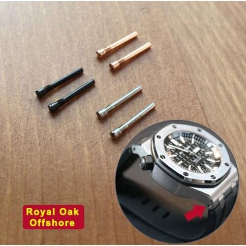 2pieces/set steel short watch screwtube rod link kit for men AP ROO royal-oak-offshore diver watch lugs 15703 parts tools