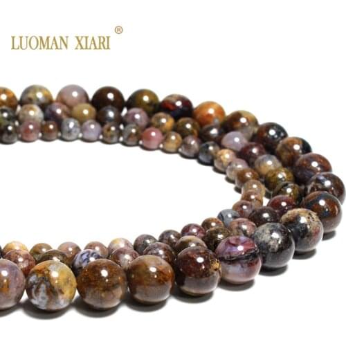 Wholesale AAA 100% Natural Pietersite Round Natural Stone Beads For jewelry Making DIY Bracelet Necklace 6/8/10MM