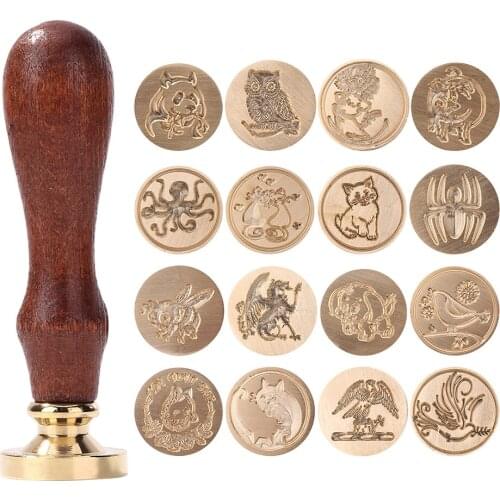 Vintage Animal Seal Stamp DIY Envelope Decorative Handcraft Sealing Wax Stamp for Scrapbooking Diary Photo Album Gift Card