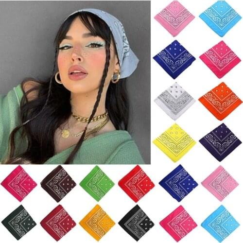 Bohemian Printed Bandana HeadBands for Girls Women Kids Unisex Wraped Square Scarf Turban Vintage Hair Accessories 2021 New