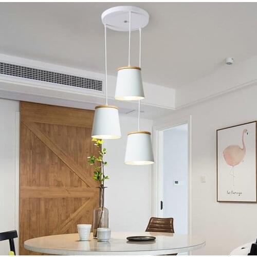 Simple New Modern LED Pendant Lights Wooden Lamp For Living Dining Room Study Bedroom Bar Hall Home Salon Indoor Lighting
