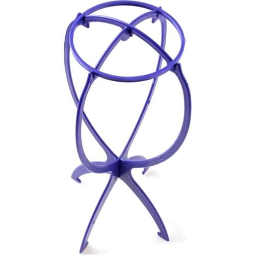 Hot Sale Colorful Plastic Hat Display Wig Head Holders Portable Folding Wig Stand Ajustable Wig Stands Mannequin Head/Stand 1PC