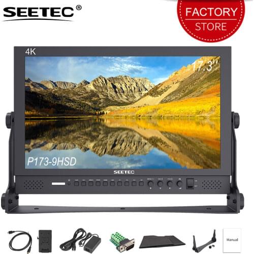 SEETEC P173-9HSD 17.3 inch Pro Broadcast Monitor 4K HD 1920x1080 Aluminum Design LCD Desktop Monitor with 3G SDI HDMI AV YPbPr