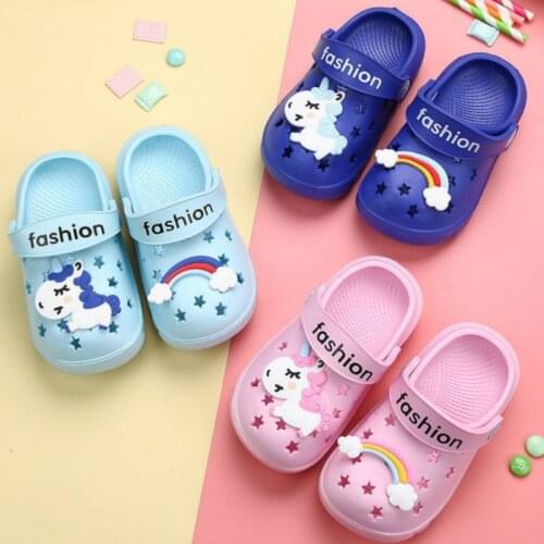 Kids Shoes Childrens Slippers Summer Non-slip Girls Slippers Beach Shoes Baby Children Boys Baby Hole Shoes Cartoon Slippers
