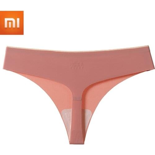 3pcs Xiaomi Sexy Woman Underwear G-string Seamless Silk Panties Mulberry Silk Thongs Female Underpants Lady Sports T-back Briefs