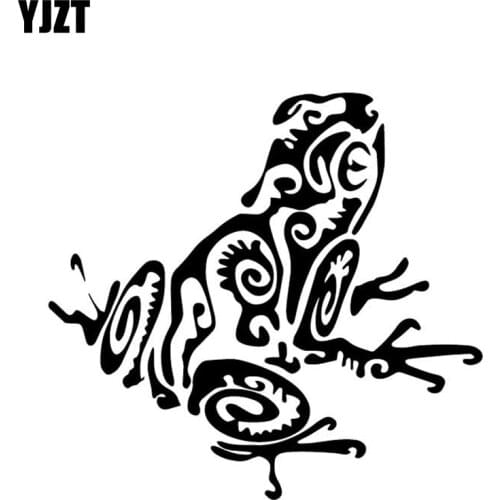 YJZT 15.8CM*14.8CM Frog Creative Decoration Pattern Car Sticker Bumper Vinyl Decal Black/Silver C4-2837