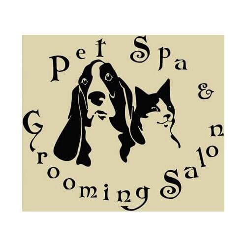 Pet Shop Vinyl Wall Decal Animals Pet Spa Grooming Salon Dogs Cats Mural Art Wall Sticker Pet Salon Window Glass