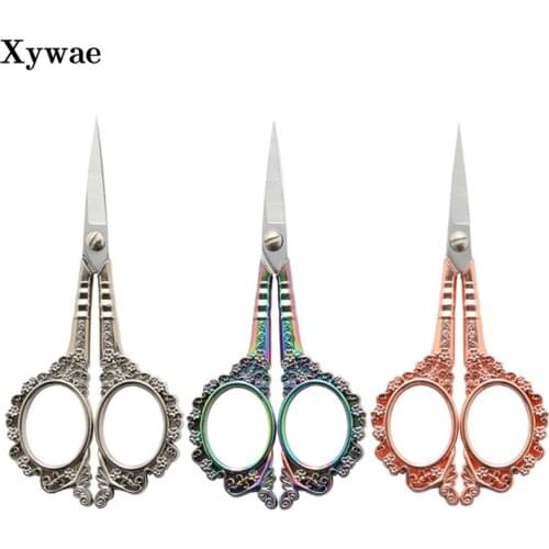 Stainless Steel Vintage Scissors Sewing Fabric Embroidery Retro Zakka Cross-stitch Tailor Scissor DIY Thread Sewing Shears Tools