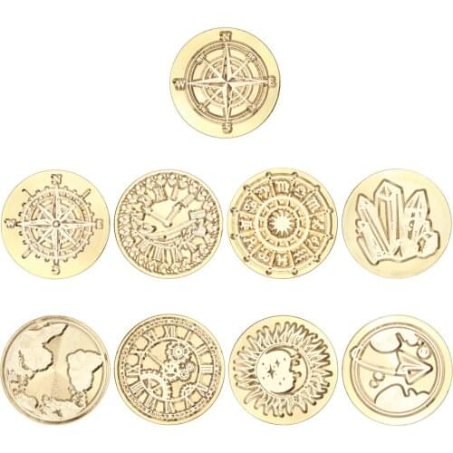 Wax Seal Stamp Vintage Round Antique Sealing Wax Invitations DIY Envelope Hobby Tools Dedicated Seal Stamp Replace Copper Head