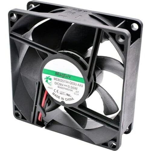 Replacement ME80251V4-Q03U-AA9 9V 0.55W Cooling Fan 8CM Magnetic Suspension Cooler Fan Repair Parts