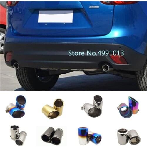 For Mazda CX-5 CX5 2013 2014 2015 2016 2017 2018 car Styling protect rear cover muffler pipe outlet dedicate exhaust tip tail