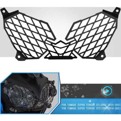 Motorcycle Headlight Headlamp Grille Guard Mesh Cover ProtectionFor Yamaha Super Tenere XT1200Z XTZ1200 2010-2018 2019 2020 2021