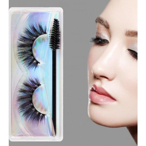 1 Pair Fake Eyelashes Three-dimensional Fashion Portable Artificial Eyelashes for Woman