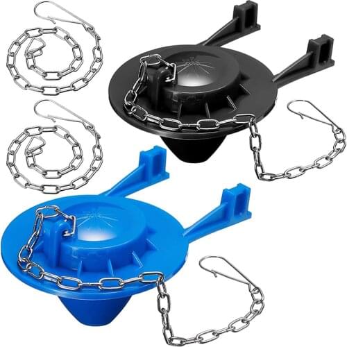 2 Pieces Toilet Flapper Replacements 2 Inch Toilet Flapper Stopper Water Saving Flappers with 2 Pieces Toilet Chains